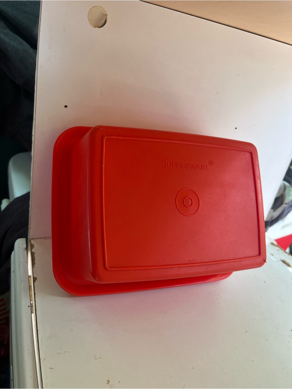 Tupperware Red Rectangular Storage Container - Picture 2 of 2